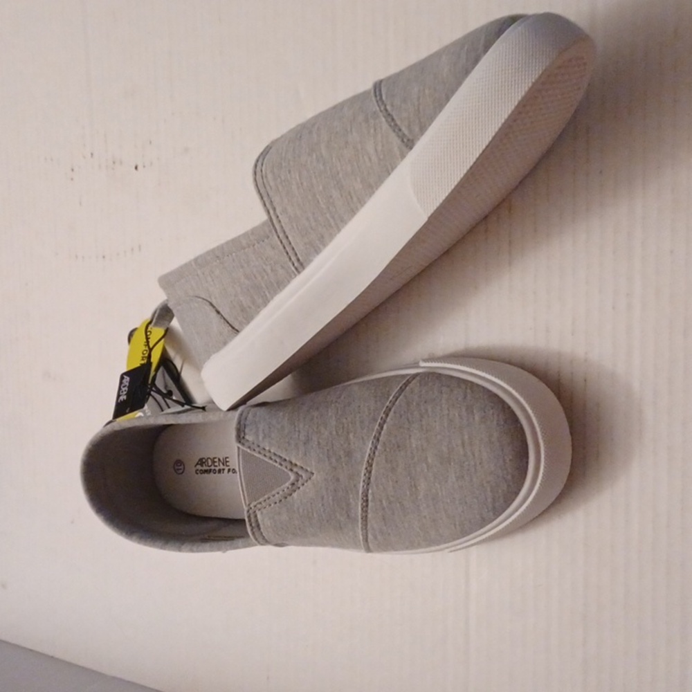 4/$60 New Gray Slip-On Sneakers - Size 10